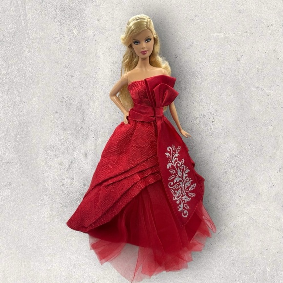 Holiday Barbie Red Formal Ballroom Dress Evening Gown 2012 Strapless No Doll - Picture 1 of 6
